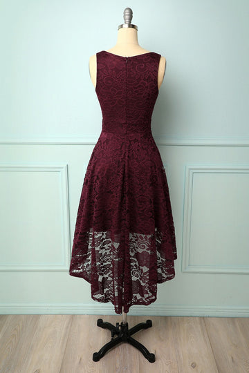 Vestido Borgonha com decote em v